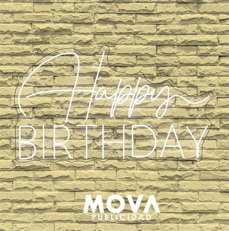 Happy Birthday REF 13 - luz blanca